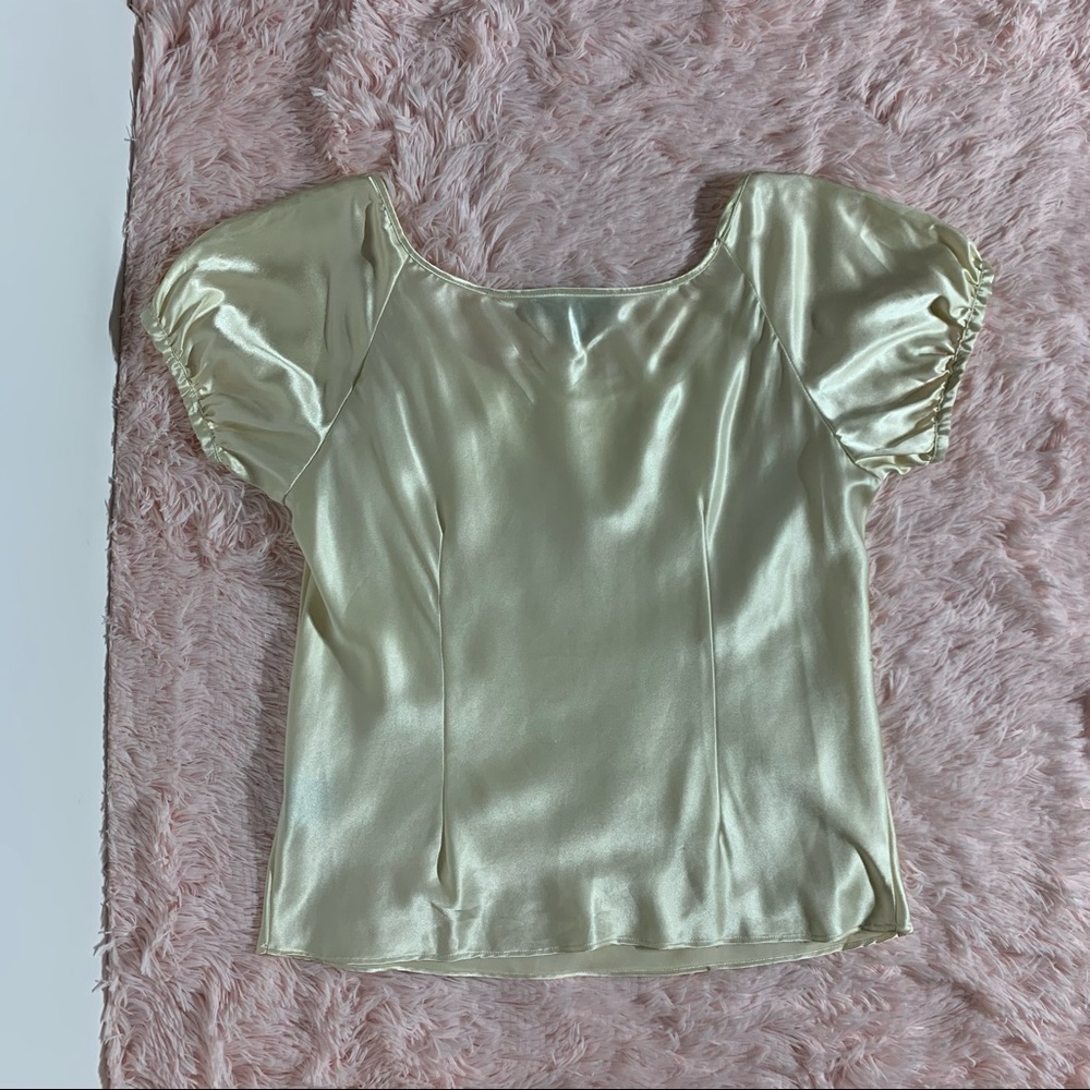 Jessica mcclintock vintage silky beige top - Picture 5 of 6